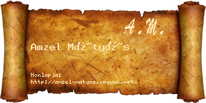Amzel Mátyás névjegykártya
