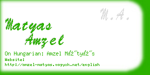 matyas amzel business card